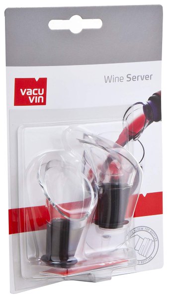 Набор из 2-х уловителей капель VacuVin Wine Server Crystal